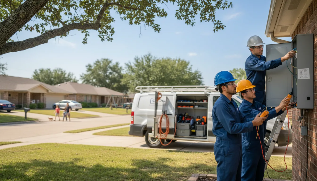 Certified electrician providing emergency electrical services in Columbus, ND